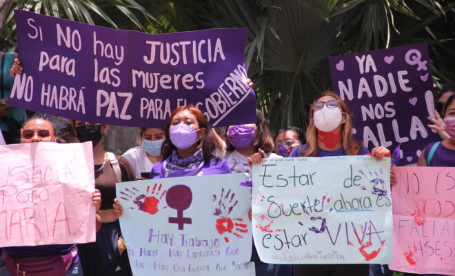 Protesta mujer feminicidio maria 2