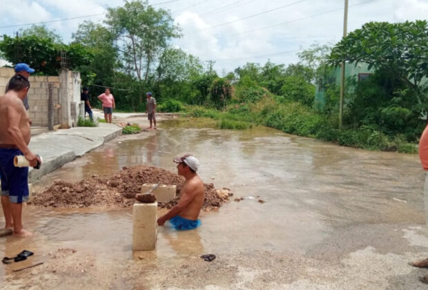 Kanasín con 450 fugas de agua; ya las reparan