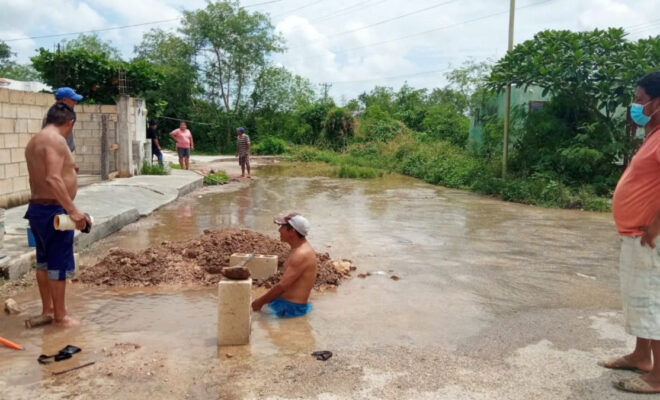 Kanasín con 450 fugas de agua; ya las reparan