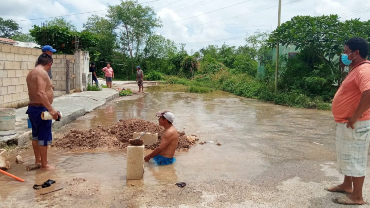 Kanasín con 450 fugas de agua; ya las reparan