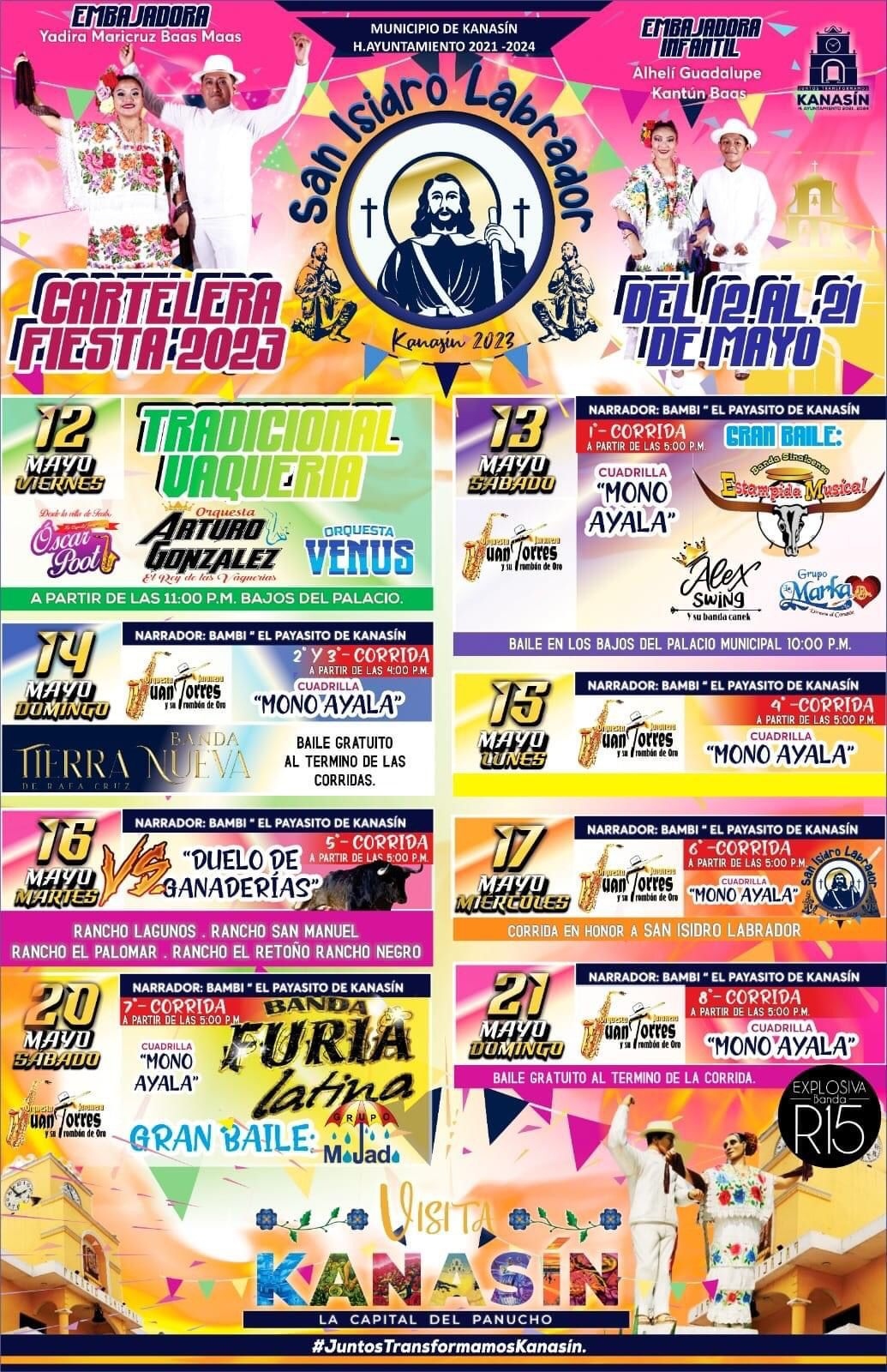 cartel fiesta san isidro kanasin