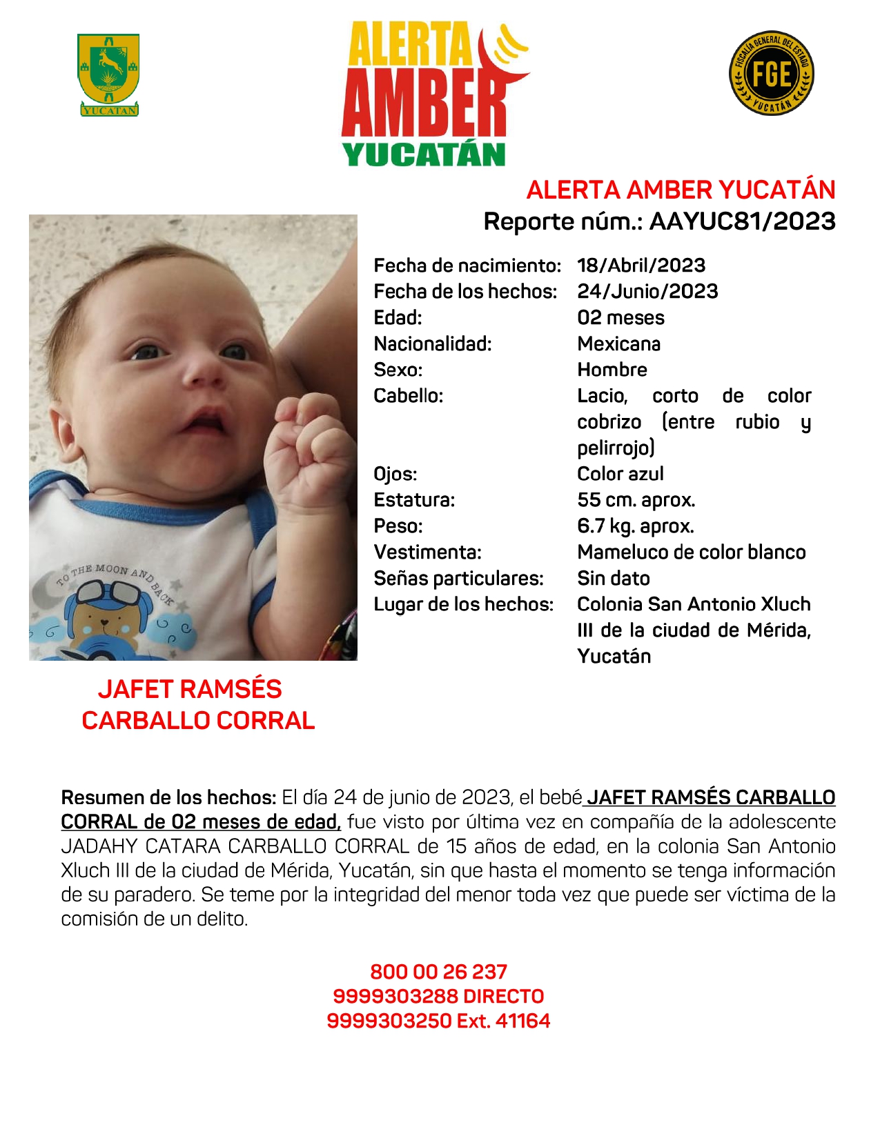 ALERTA AMBER ESTATAL JAFET RAMSÉS CARBALLO CORRAL DE 02 MESES (YUC) (1)