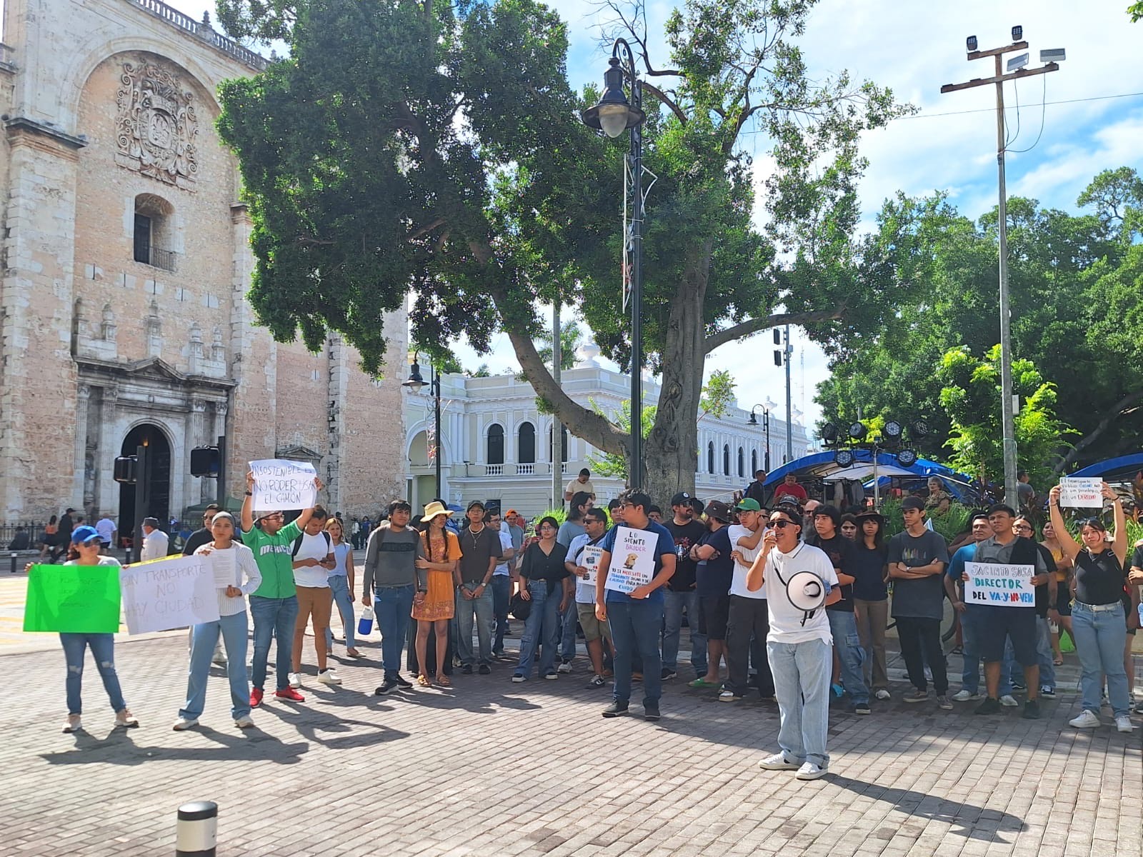 Protesta estudiantes transporte